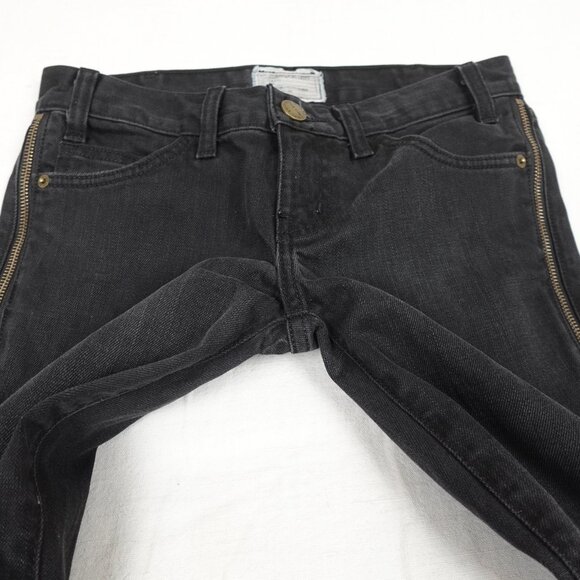 Current/Elliott The Side Zip Crop Jeans Women's 25 (30x28) Low Rise Tight Denim - Picture 7 of 13